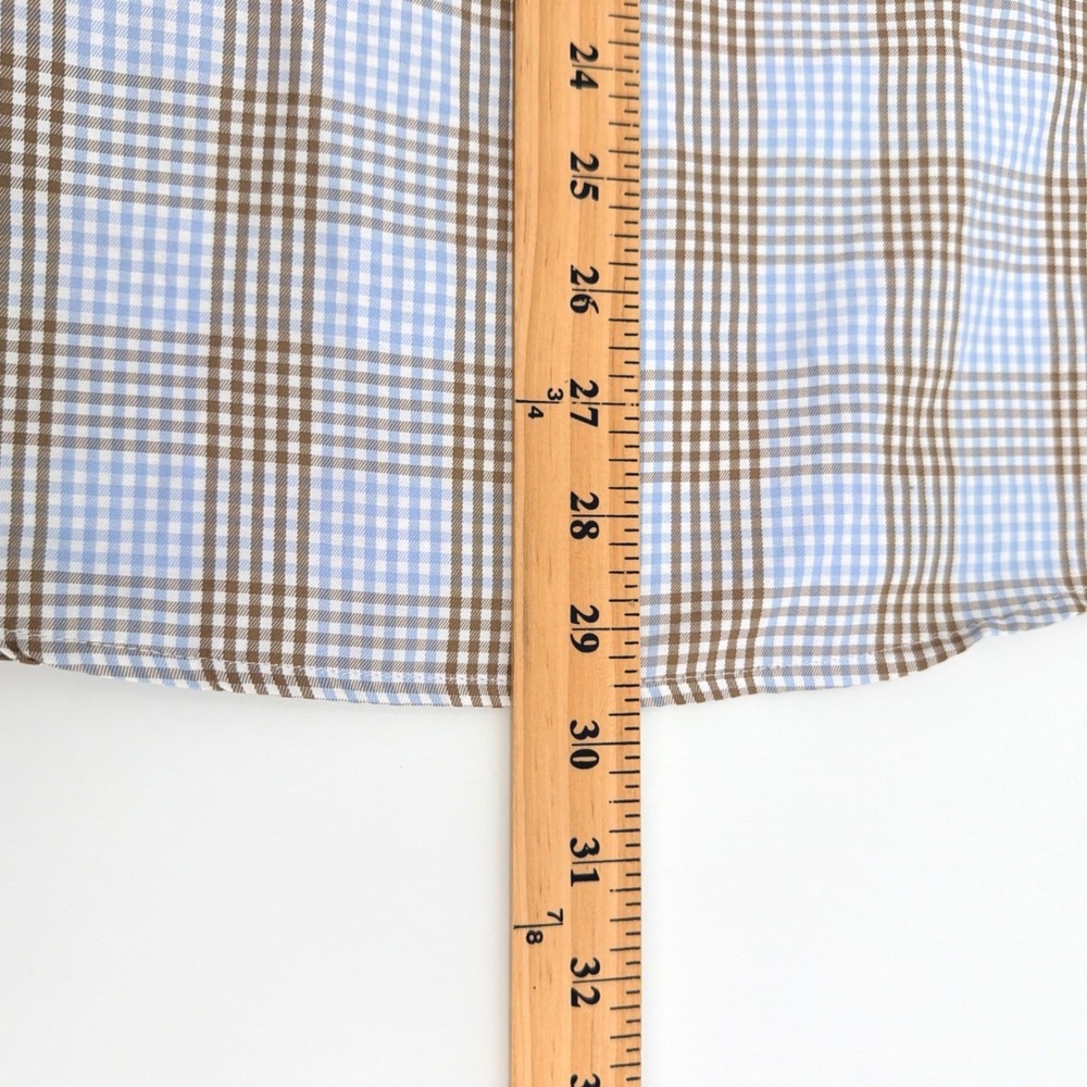 AFTCO Shirt Mens M Blue Plaid Vented Performance Long Sleeve Fishing Utility - Picture 7 of 9